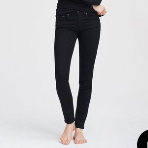 Rag & Bone Black Cate Jeans Skinny Mid 8.5” Rise Black Coal size 29 inseam 30”